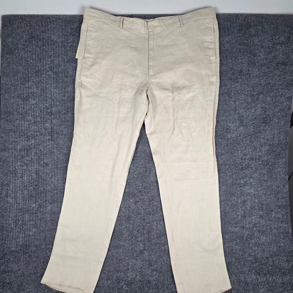 NWT Island Importer Amalfi Pant Men's 42X36 Natural Linen Style Amalfi